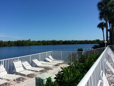 sun deck overlooking the water