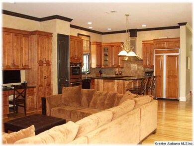 View of the family room towards kitchen