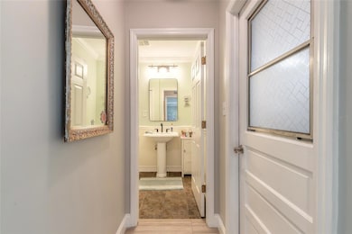 Half bath and garage entrance