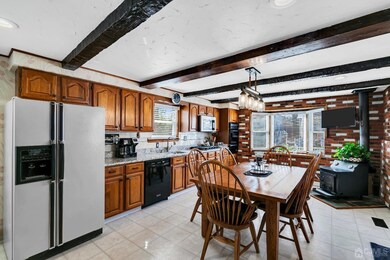 Country Kitchen with Wood Burning Stove