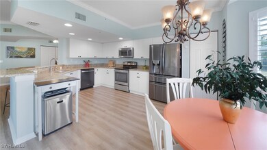 Open, sunny kitchen and dining nook.