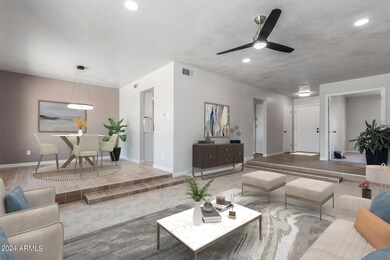 Family & Dining Room Virtually Staged