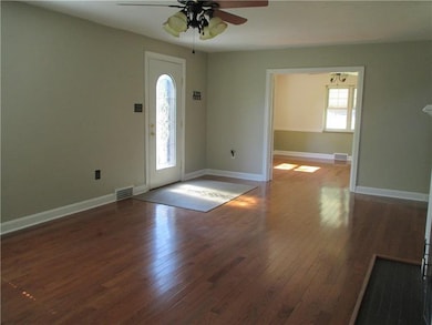 View of living room with entryway