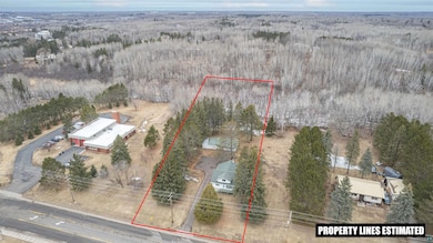 Drone / aerial view featuring a wooded view