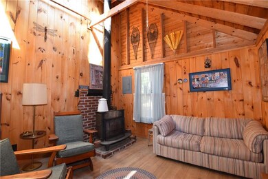 Franklin Stove heats up the cottage...