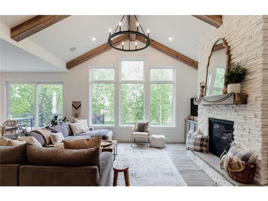 Main floor features vaulted ceilings and tall wind