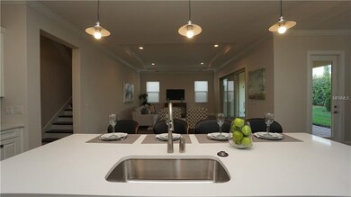 Quartz Kitchen island overlooking Great Room