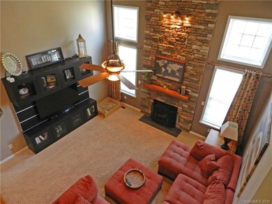 Two story family room