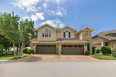 Traditional-style home with stucco siding, an att