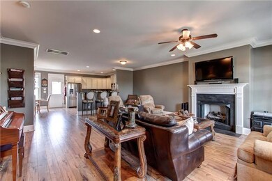 Open Great Room with Wide Plank Hardwoods