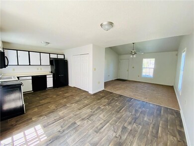 New vinyl flooring in kitchen