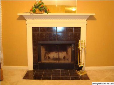 Beautiful woodburning fireplace.