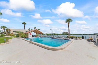 Pool with river views
