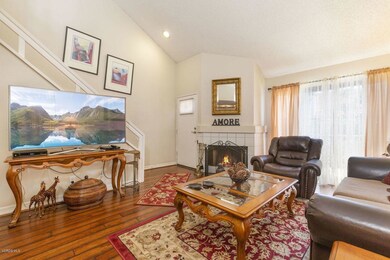 Living Room with Vaulted Ceiling