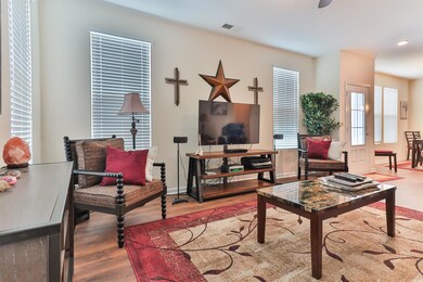 Living room featuring wood-type flooring