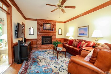 Cozy up to that great fireplace.