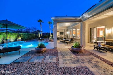 Back Yard Evening Pool/Patio