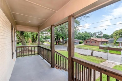 View of covered porch