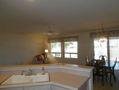 view from kitchen to great room