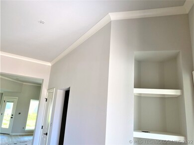 Crown molding in entry.