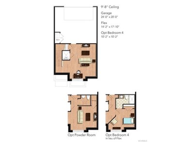Garage Level - home will have the optional powder 