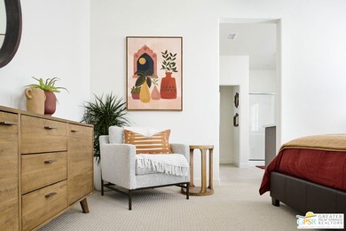 This is an image of a model home.  Furnishings and