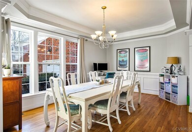 Large and bright dining room.