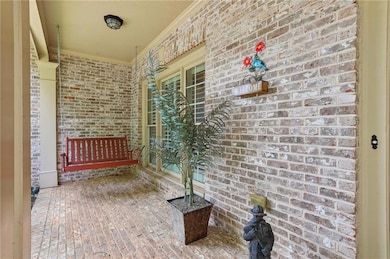 View of covered porch