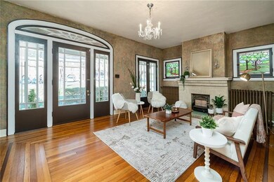 Living room area features beautiful hardwood floor