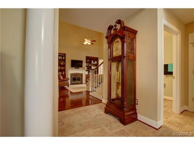 Gracious Entrance Foyer with new tile floor, Powde