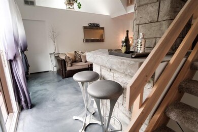 Fabulous cement overlay flooring and a 2 story-han