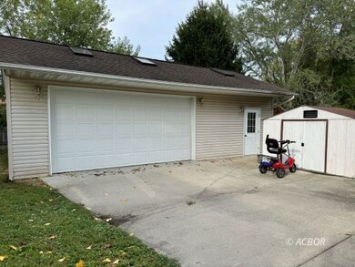 Additional two car garage with workshop.