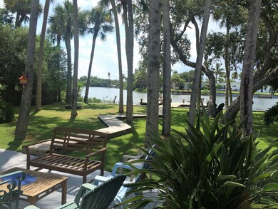 Back yard facing canal