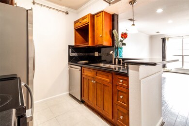 Kitchen flows to dining area and huge living area