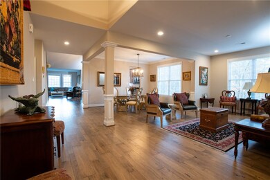 Wide open floor plan with high ceilings and lots o