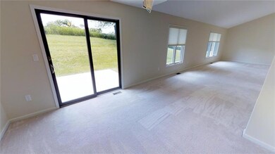 Sliding doors out to patio from family r