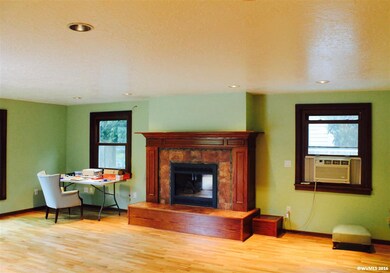 Beautiful gas fireplace is a great source of heat 