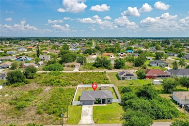 Aerial view of residential area