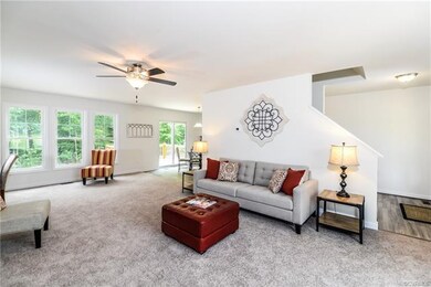 Family room looing into eat in kitchen