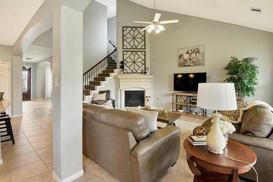 Another view of the family room.  Beautiful tile all throughout most of the downstairs.