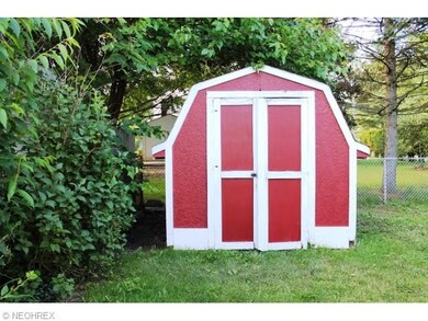 Barn style shed for additional storage.