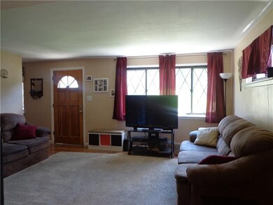 Living Room with New laminate flooring throughout.