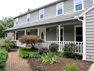Attractive and inviting front porch overlooking th