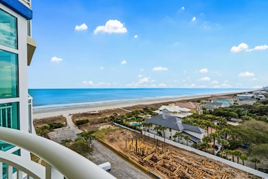 Property view of water with a view of the beach