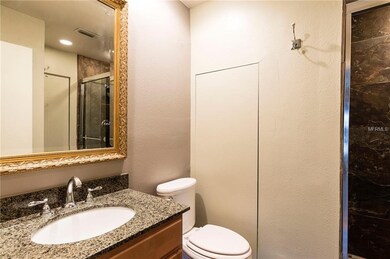 Updated master bath with granite counter top