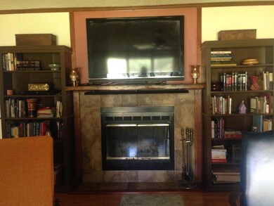 Fireplace w/ bookshelves