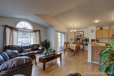 Open floor plan w/vaulted ceilings