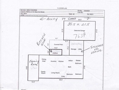 Floorplan for house & garage