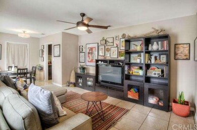 Living and dining room area view, tile flooring, s