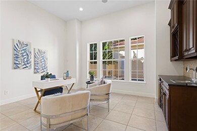 Formal Home Office in Main House has wet bar and e